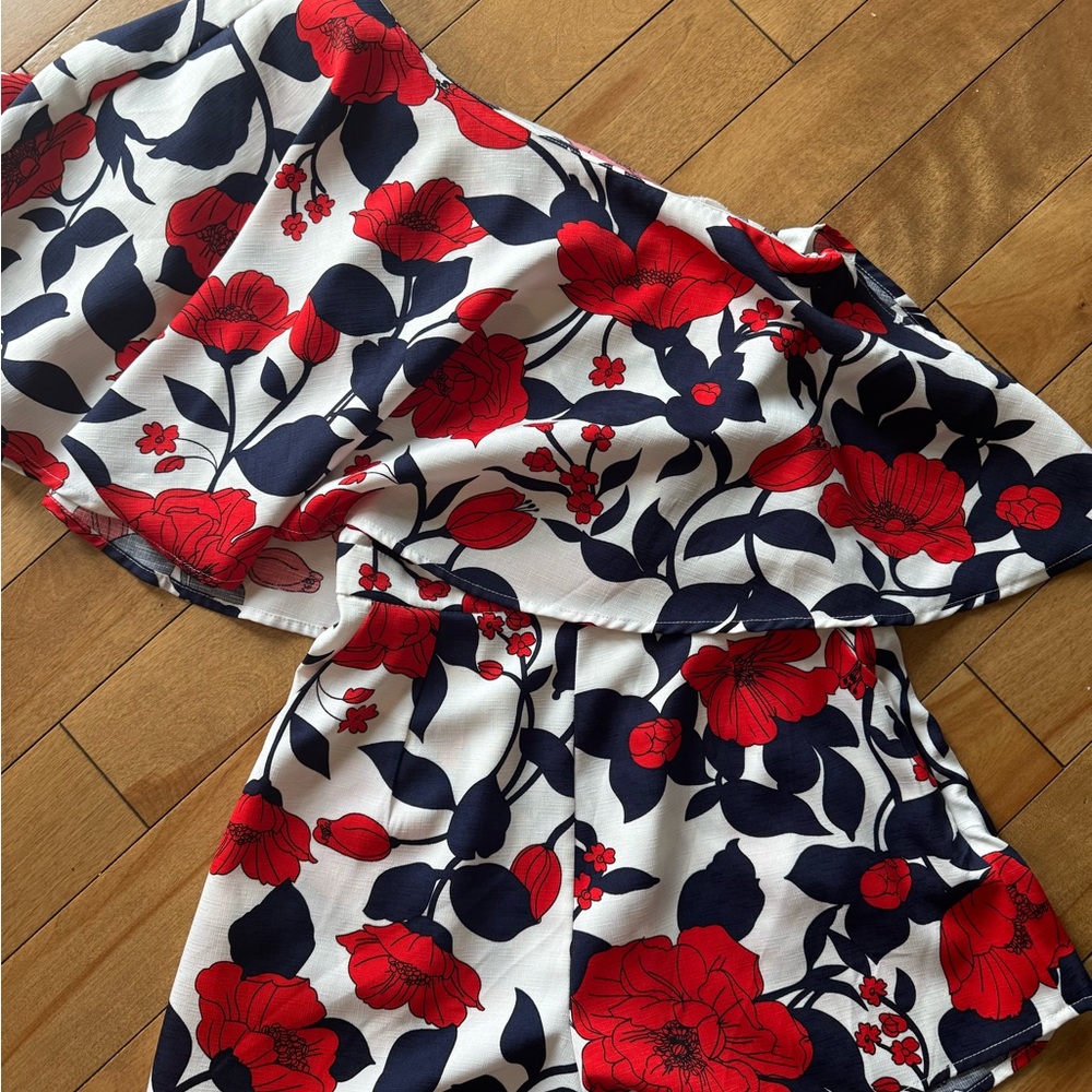 RUNAWAY The Label Floral Print Romper xs size 2 DRA Los Angeles